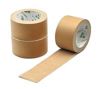Cinta de Papel Marrón YUIP 3PCS Cinta de Papel Kraft Cinta Adhesiva marrón para enmarcar y sellar autoadhesivos, ecológicos, para enmarcar y sellar Cajas de30mm*50m