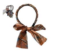 Cinta de pelo de tela satinada, Retro Satin Cross Knotted Fabric Headband, Soft Hair Curlers for Daily Wearing, Dating, Deporte, Making Up