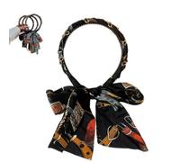 Cinta de pelo de tela satinada, Retro Satin Cross Knotted Fabric Headband, Soft Hair Curlers for Daily Wearing, Dating, Deporte, Making Up