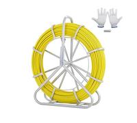 Cinta de pescado fibra de vidrio 600/656 pies conducto Rodder cinta de pescado tirador de alambre herramientas de pesca paredes y conducto eléctrico no conductor Para uso comercial(600ft)