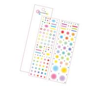 Cinta de PET troquelada precortada, cinta adhesiva decorativa para diario, cuaderno, calendario, álbumes de recortes, notas, rollo de calcomanías redondas