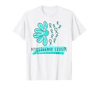 Cinta de pétalos de Flor Verde Azulado para apoyar la concienciación sobre la miastenia Gravis Camiseta