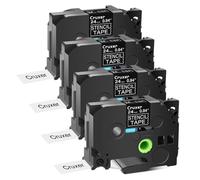 Cinta de Plantilla Compatible con Cinta de Plantilla no Adhesiva móvil Ste 141 151 161 Metal Grabado electrolítico para Fabricante de Etiquetas PT D600(4PK 24mm Ste-151)