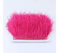 Cinta de plumas de avestruz rosa claro, 1 metro, 8-10 cm, plumas coloridas para manualidades, costura, plumas, decoración de ropa de boda