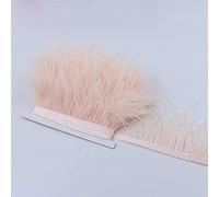 Cinta de plumas de cola,Flecos de plumas,1M de longitud Cinta de plumas teñidas esponjosas Flecos Adorno de plumas Decoración de vestidos Accesorios for manualidades de costura(Light Pink)