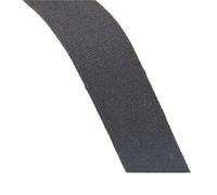 Cinta de poliéster y algodón, 5 yards Plain Twill Multicolor Cotton Webbing Tape 10-50mm DIY Sewing(Plain black001,15MM)