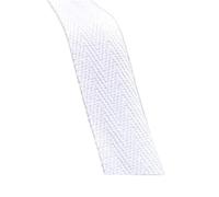 Cinta de poliéster y algodón, 5 yards Plain Twill Multicolor Cotton Webbing Tape 10-50mm DIY Sewing(Twill white000,15MM)