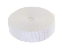 Cinta de poliéster y algodón, Cinta de correas de polipropileno, multicolor, 25 mm y 38 mm, 5-20 yardas(White,38MM x 5Yards)