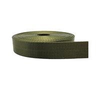 Cinta de poliéster y algodón, Cinta de nailon de 25/38 mm, multicolor, resistente, correa for mochila en espiga, 10 yardas(Army Green,25MM)
