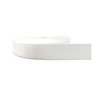 Cinta de poliéster y algodón, Cinta de nailon de 25/38 mm, multicolor, resistente, correa for mochila en espiga, 10 yardas(White,25MM)