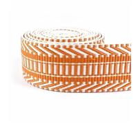 Cinta de poliéster y algodón de 38 mm de ancho para bolsos, cinturones, cintas de encaje, decoración de prendas de vestir, de 3 a 10 metros de largo.(Bright Orange,5Meters)