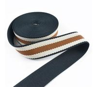 Cinta De Polipropileno Correa de poliéster 38 mm, 1/2/5/10 m, for Mochila, Correas Hombro, Cinta Trenzada a Rayas, decoración Ropa, cinturón, Accesorio Costura DIY(Color 4,2Meters)