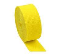 Cinta de Polipropileno PP de 10 m y 20-50 mm, para Correas de Bolsos, Cinturones de Ropa, eslingas y Lonas.,Amarillo,32 mm