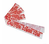 Cinta de precaución de peligro zombi para Halloween, 10 m, para fiestas de Halloween y atracciones embrujadas (3)