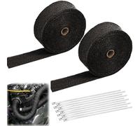 Cinta de protección,Cinta Anticalorica para Escapes,2pcs Cinta de Escape Termica Moto,Banda para Cabecera de Escape Aislante,para Colectores de Escape de Moto y Coches También