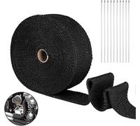 Cinta de Protección Contra El Calor para Tubo de Escape, 10 m, Fibra de Basalto, para Motocicleta, Protección Contra El Calor, Banda de Escape para Colector de Escape Hasta 1500°