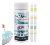 Cinta de prueba para agua de piscina, kit de análisis rápido para cuenca de 100 piezas, papel multifunción para agua dulce agua salada piscina spa cuenca