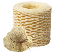 Cinta de rafia - Hierba de rafia natural, rollo de para tejer de 150 m, | Rollo de arpillera para envolver regalos, de playa, proyecto artesanal, sombreros de ganchillo, juguete, Material a