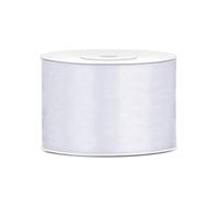 Cinta de raso (50 mm x 25 M) de color blanco de cinta de nivel de resistencia de cinta decorativa de la boda de Navidad.