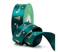 Cinta de raso, cinta de organza, Paquete de cintas navideñas grogrén 25 yardas y 2,5 cm ancho, coloridas(G5)