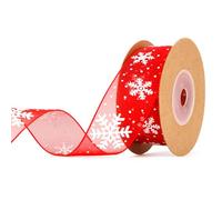 Cinta De Raso,Cinta Para Envolver Regalos,Cinta Roja Navidad,Lazo Rojo,Cinta De Regalo Rojo,Cintas Decorativas De Navidad,Cinta De Regalo Navidad,Chrismas Snow Ribbon,Cinta Decorativa Regalo,25mm 10m