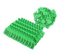 Cinta de raso con flecos y adornos de plumas mulli Plastic Livestock Ear Tags Multicolor Multiple Sizes Pack Of 100(Green 4 * 5cm (1.57 * 1.96in),101-200)