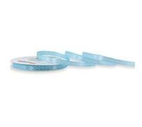 Cinta de raso con lunares de 6 mm x 25 m, color a elegir en 6/12/25/38 mm, no destiñe y lavable, cinta para bodas, cinta de regalo para embalar, decorar manualidades, color azul claro 311