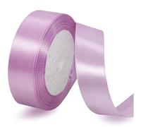 Cinta de Raso de Lavanda 20 mm de Ancho, 23 metros Cinta de Satén Púrpura para Envolver Regalos, Manualidades, Ramos, Proyectos de Dostura, Fabricación de Lazos, Decoraciones de Cumpleaños y bodas