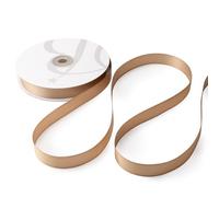 Cinta de raso doble de 10 mm x 50 metros para manualidades, Navidad, decoraciones, adecuada para envolver regalos, fiestas de cumpleaños, bodas, regalos (gris paloma)