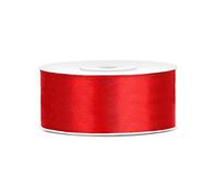 Cinta de raso rojo 25 mm 25 m