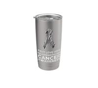 Cinta de rayas de cebra para concientización sobre enfermedades del cáncer neuroendocrino Vaso térmico de acero inoxidable de doble pared