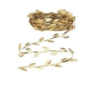 Cinta de regalo de 10 m, hojas artificiales de hiedra, guirnalda de hojas doradas, enredaderas artificiales, hojas de regalo, serpentinas de hiedra, guirnalda decorativa para bodas y fiestas
