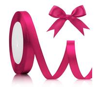 Cinta de regalo rosa de 10 mm, 22 metros, cinta decorativa de Navidad, cinta de raso, cinta de tela tirolesa, lazo para cordones, rosa