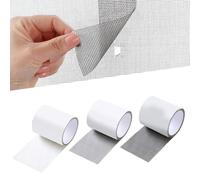 Cinta de reparación de pantalla, lámina de malla de fibra de vidrio de 10 cm x 200 cm para pantallas de ventanas, puertas, tiendas de campaña y piscinas, resistente al calor y duradera