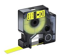 Cinta de repuesto compatible para Dymo D1 Black on Yellow Tape 45018 S0720580 Cartucho de etiquetas autoadhesivas de 12 mm x 7 m para Dymo D1 Label Makers 160 210D 260P 280 360D 420P PnP, 1 paquete