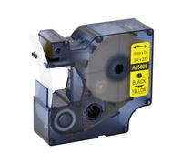 Cinta de repuesto de 19 mm compatible con DYMO 45808 S0720830 negro sobre amarillo para LabelManager 360D 450D 420P 500TS LabelWriter 450 Duo LabelPoint 350, 19 mm x 7 m, paquete de 3