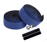 Cinta de repuesto para raquetas, cinta antideslizante de agarre EVA, envoltura de barra de absorción de golpes, cinta de manillar de bicicleta de carretera (azul)