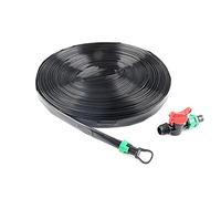 Cinta de riego por goteo, Tubería de riego con cinta de goteo plana, 1 orificio con conector, longitudes múltiples, PE, 16mm(Space 40cm Set,20m)