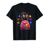 Cinta de Rompecabezas de Conciencia sobre el Autismo con gráficos Coloridos para niñas y niños Camiseta gráfica económica