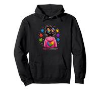 Cinta de Rompecabezas de Conciencia sobre el Autismo con gráficos Coloridos para niñas y niños Sudadera con Capucha