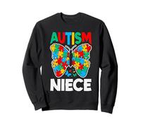 Cinta de Rompecabezas de concienciación sobre Autismo Sobrina Mariposa Sudadera