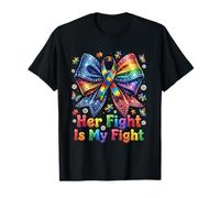 Cinta de Rompecabezas Her Fight Is My Fight Autism Camiseta
