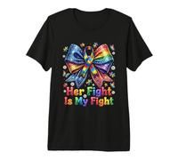 Cinta de Rompecabezas Her Fight Is My Fight Autism Camiseta Premium