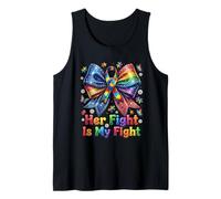 Cinta de Rompecabezas Her Fight Is My Fight Autism Camiseta sin Mangas