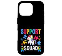 Cinta de Rompecabezas Support Squad Unicorn para concientizar sobre el Autismo Carcasa para iPhone 16 Pro