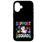 Cinta de Rompecabezas Support Squad Unicorn para concientizar sobre el Autismo Carcasa para iPhone 16