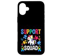 Cinta de Rompecabezas Support Squad Unicorn para concientizar sobre el Autismo Carcasa para iPhone 16 Plus