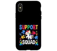Cinta de Rompecabezas Support Squad Unicorn para concientizar sobre el Autismo Carcasa para iPhone X/XS