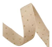Cinta de sarga de 1 pulgada, 1.5 pulgadas, 38 mm, 25 mm, 10 mm, tela de pana, cintas de puntos bronceados, accesorios de lazo para el pelo, cinta hecha a mano, 10 yardas para bricolaje (amarillo claro