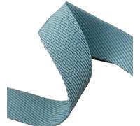 Cinta de sarga de algodón y lino de 38 mm, 25 mm, 10 mm, 1 pulgada y 1-1/2 pulgadas, cinta hecha a mano, accesorios de embalaje, 10 yardas para bricolaje (verde claro, 38 mm)